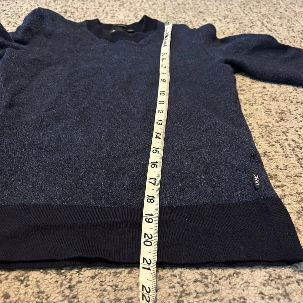 BOSS Hugo Boss Blue & Black Maurillo Regular-Fit Sweater Size Medium Kids